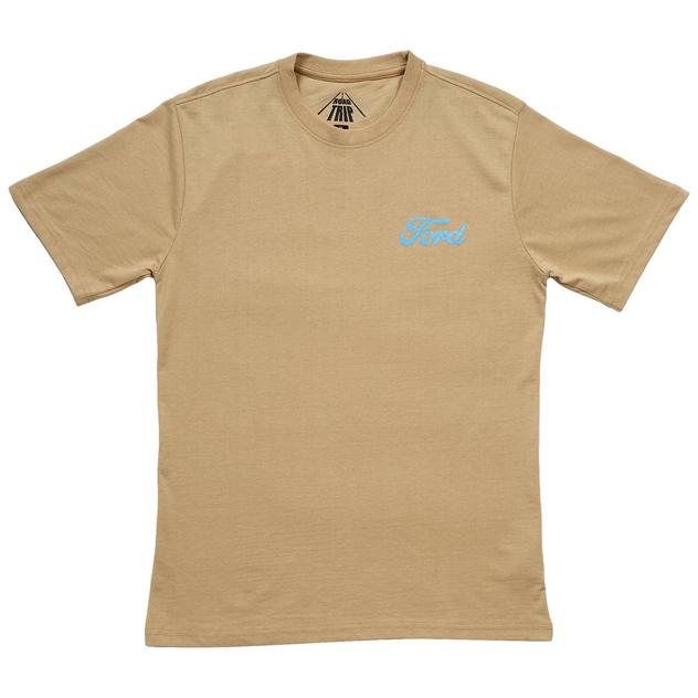 Mens Ford Mustang Vintage Car Ad Short Sleeve Tee - Sandstone