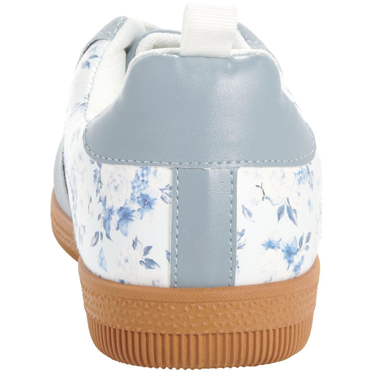 Womens Love 83 Blue Floral Fashion Sneakers