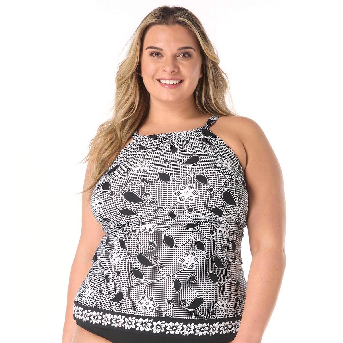 Plus Size Beach House Floral Allure Blair Tankini Swim Top