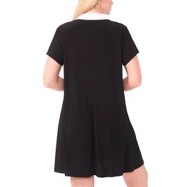 Plus Size MSK Short Sleeve Spread Collar Shift Dress