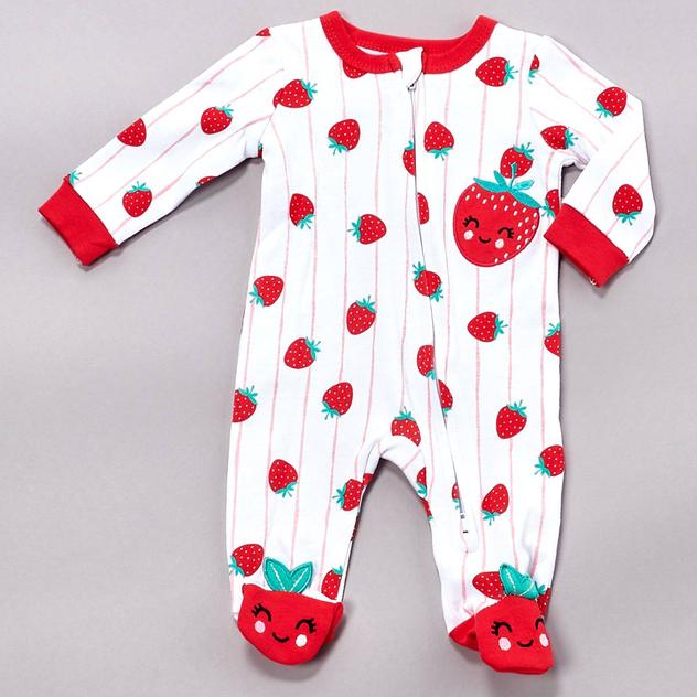 Baby Girl (NB-9M) Koala Baby Strawberry Interlock Sleep & Play