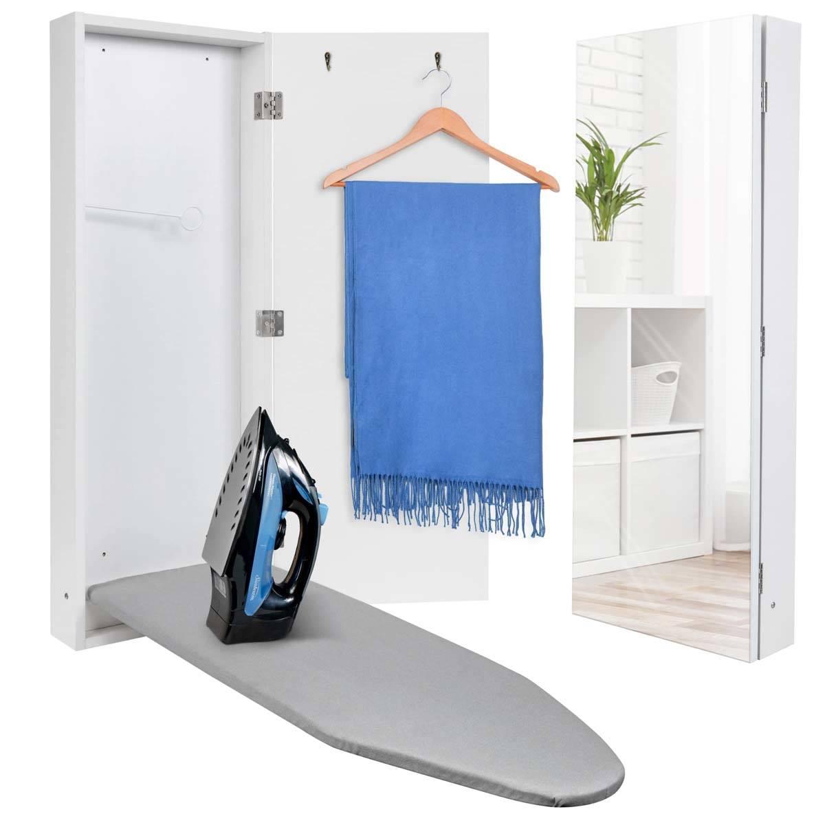 Ivation Wall Mounted Ironing Board w/ Mirror