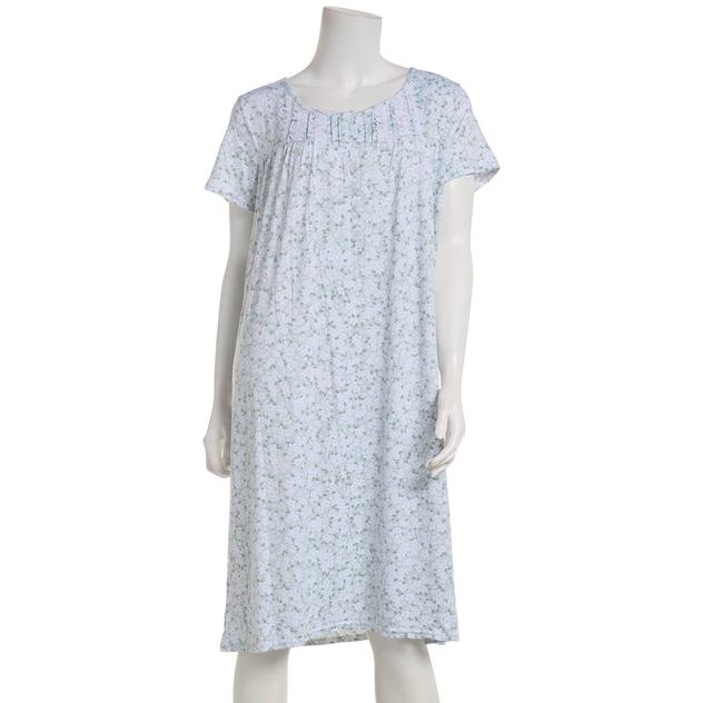 Womens Laura Ashley® Short Sleeve Peached Floral Nightgown