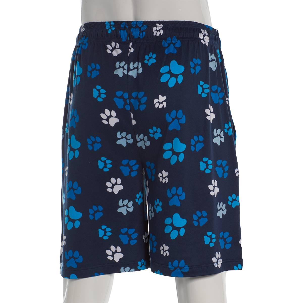 Mens Preswick & Moore™ Paw Print Drawstring Pajama Shorts