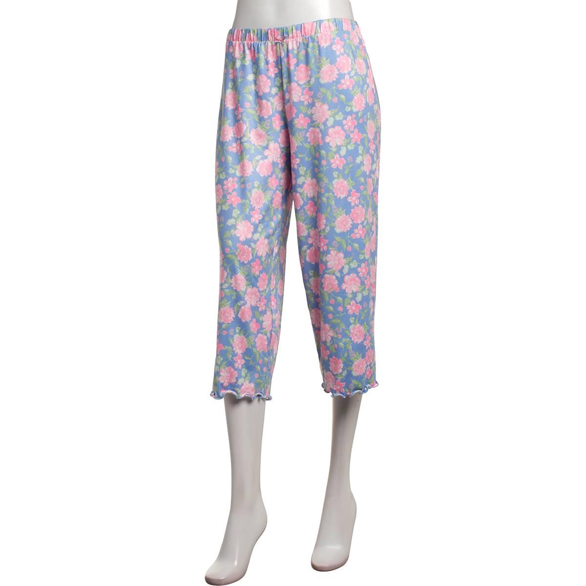 Petite Jessica Simpson Flowers Lettuce Edge Pajama Capris