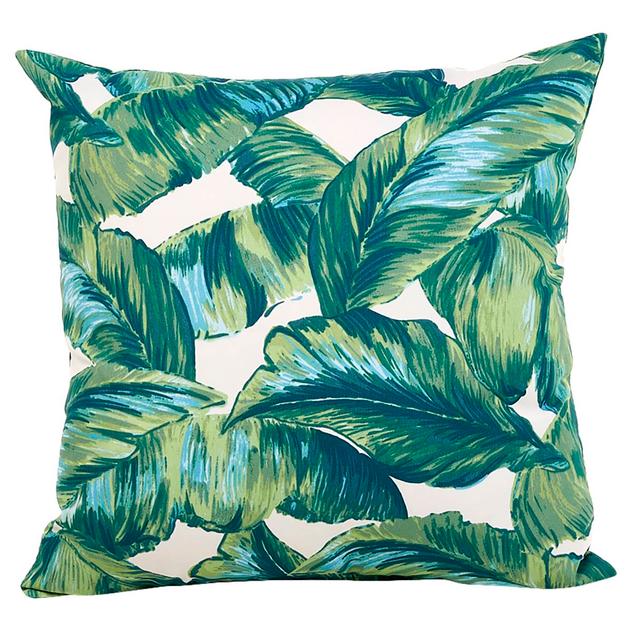 Jordan Manufacturing Outdoor Toss Pillow - Green Leaves