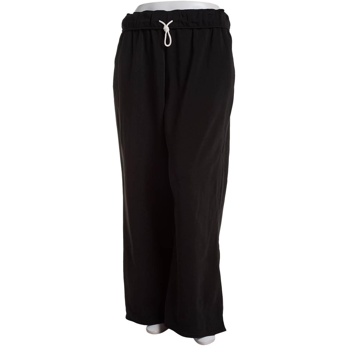 Juniors Plus Derek Heart Fold Over Waist Wide Leg Sweatpants