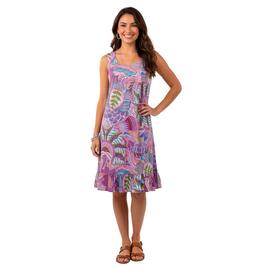 Womens MSK Sleeveless Floral Ruffle Hem Shift Dress
