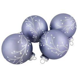 Northlight Seasonal 4ct. Branches Glass Ball Christmas Ornaments