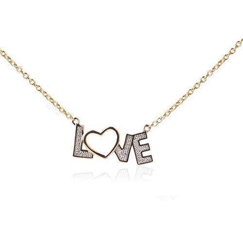 Accents by Gianni Argento Diamond Accent Love Pendant Necklace