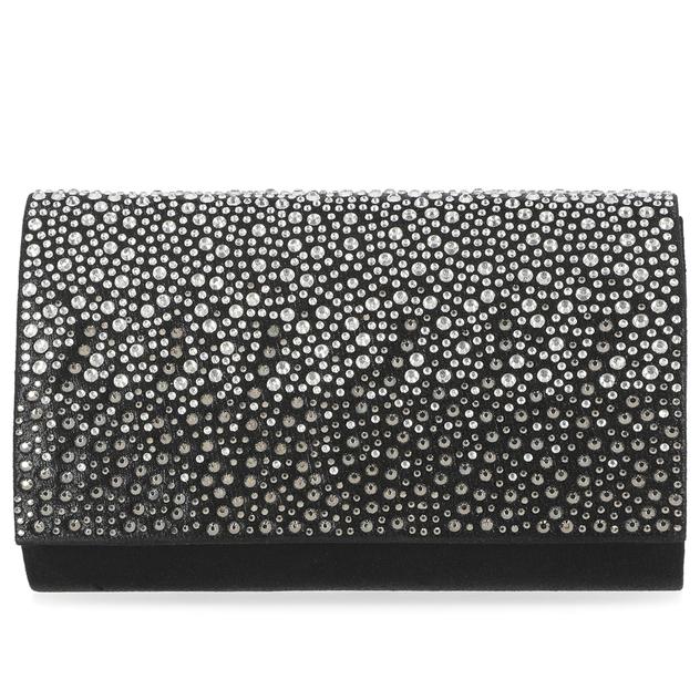 Jessica McClintock Chloe Cascading Stone Clutch with Chain