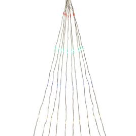 Kurt Adler 78in Silver Nylon 200 Multi-colored LED Lights