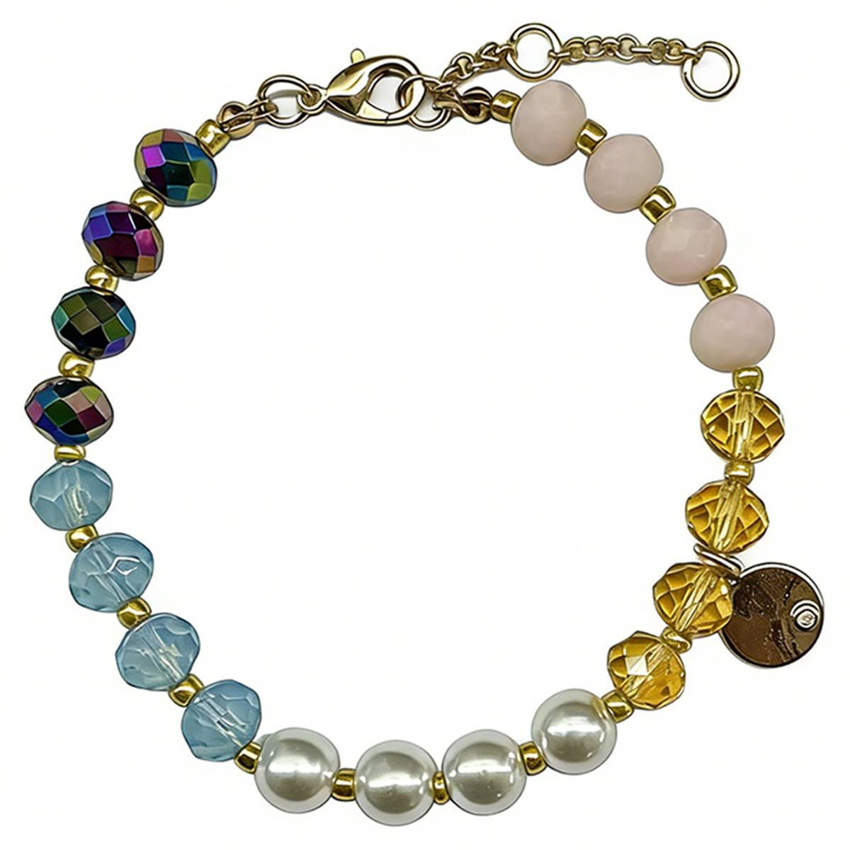 Ashley Cooper(tm) Multi Color Faceted Beaded Bracelet