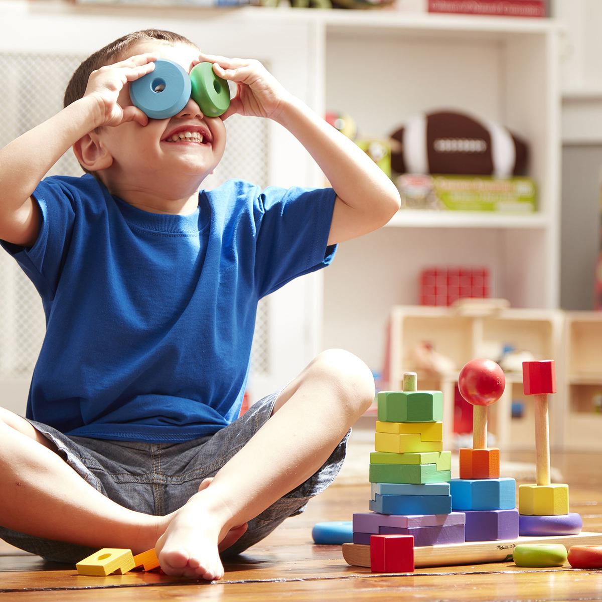 Melissa &amp; Doug® Geometric Stacker Building Set