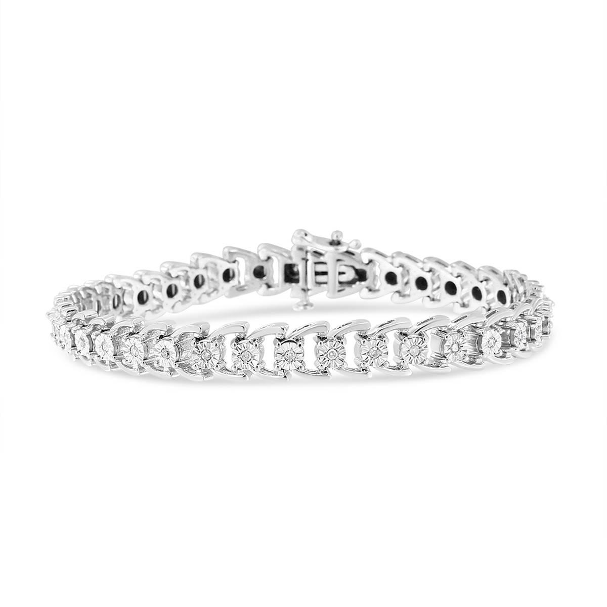 Haus of Brilliance 1/4ctw. Diamond Linked Composite Line Bracelet