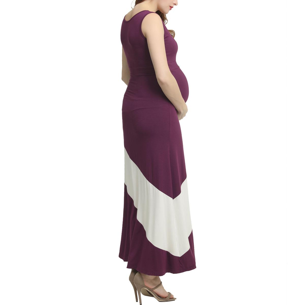 Womens Glow & Grow® Colorblock Maternity Maxi Dress
