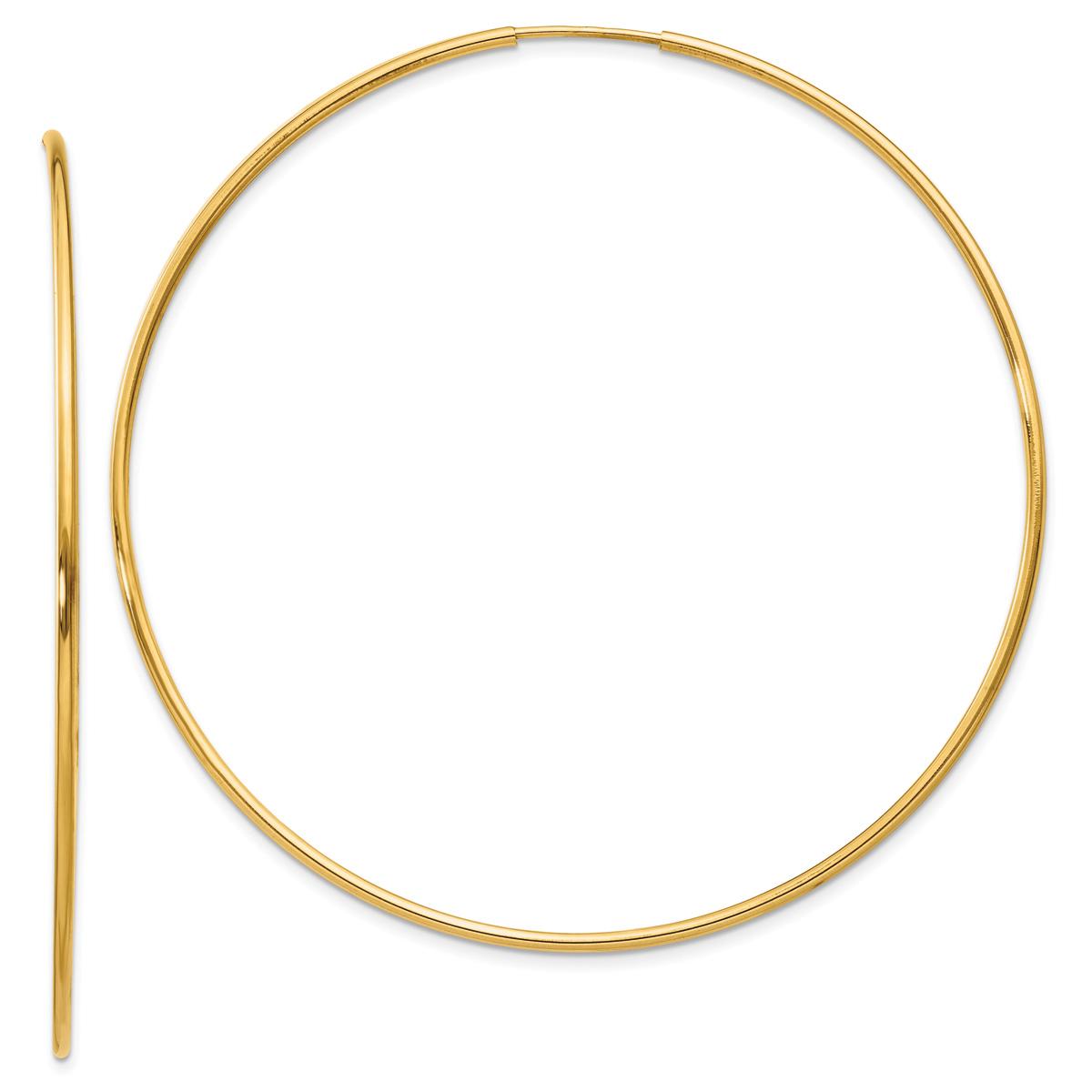 Gold Classics(tm) 14kt. 58mm Gold Endless Hoop Earrings