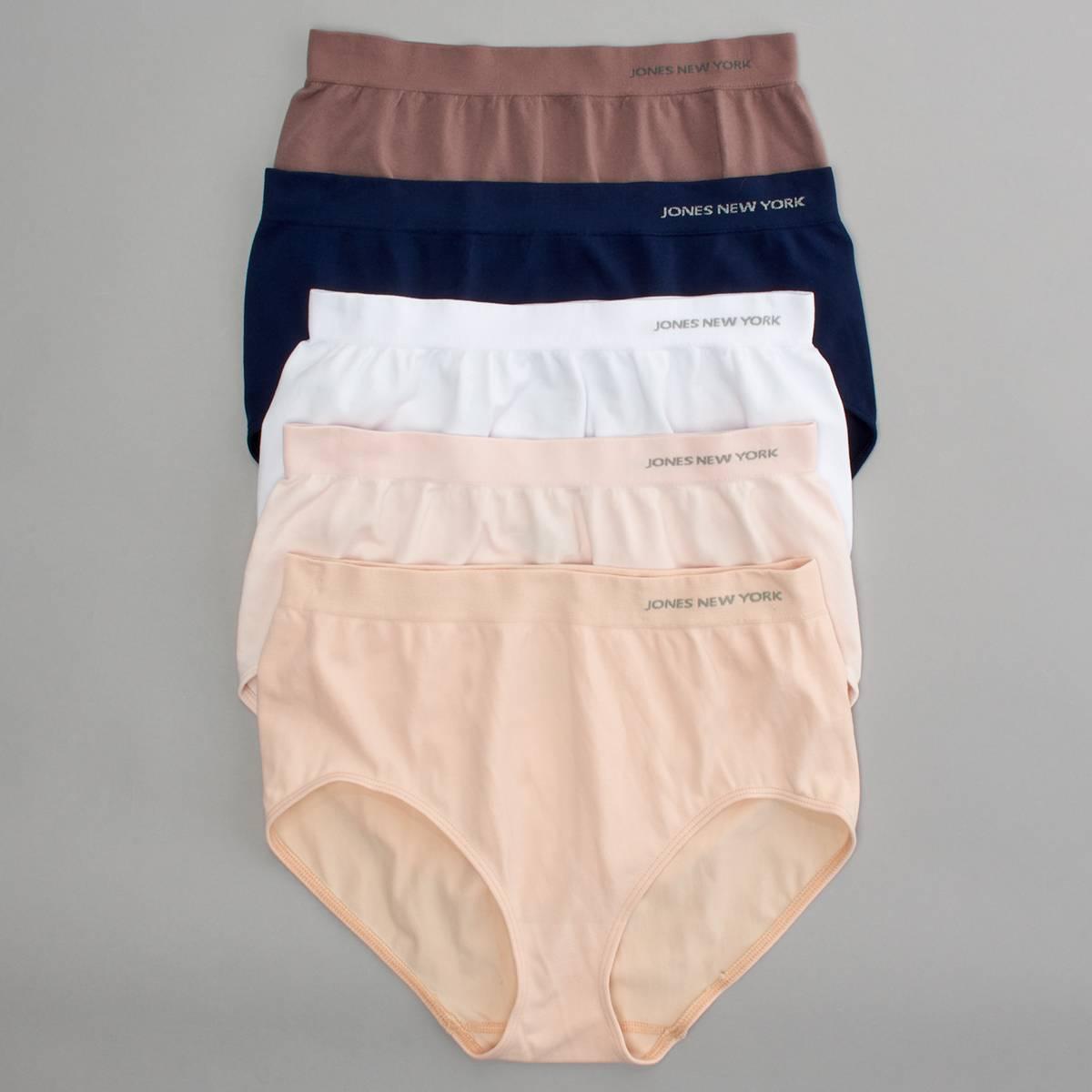 Womens Jones New York 5pk. Seamless Full Brief Panties JN712317P5