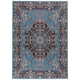 Linon Emerald Collection Blue Area Rug - 6x9