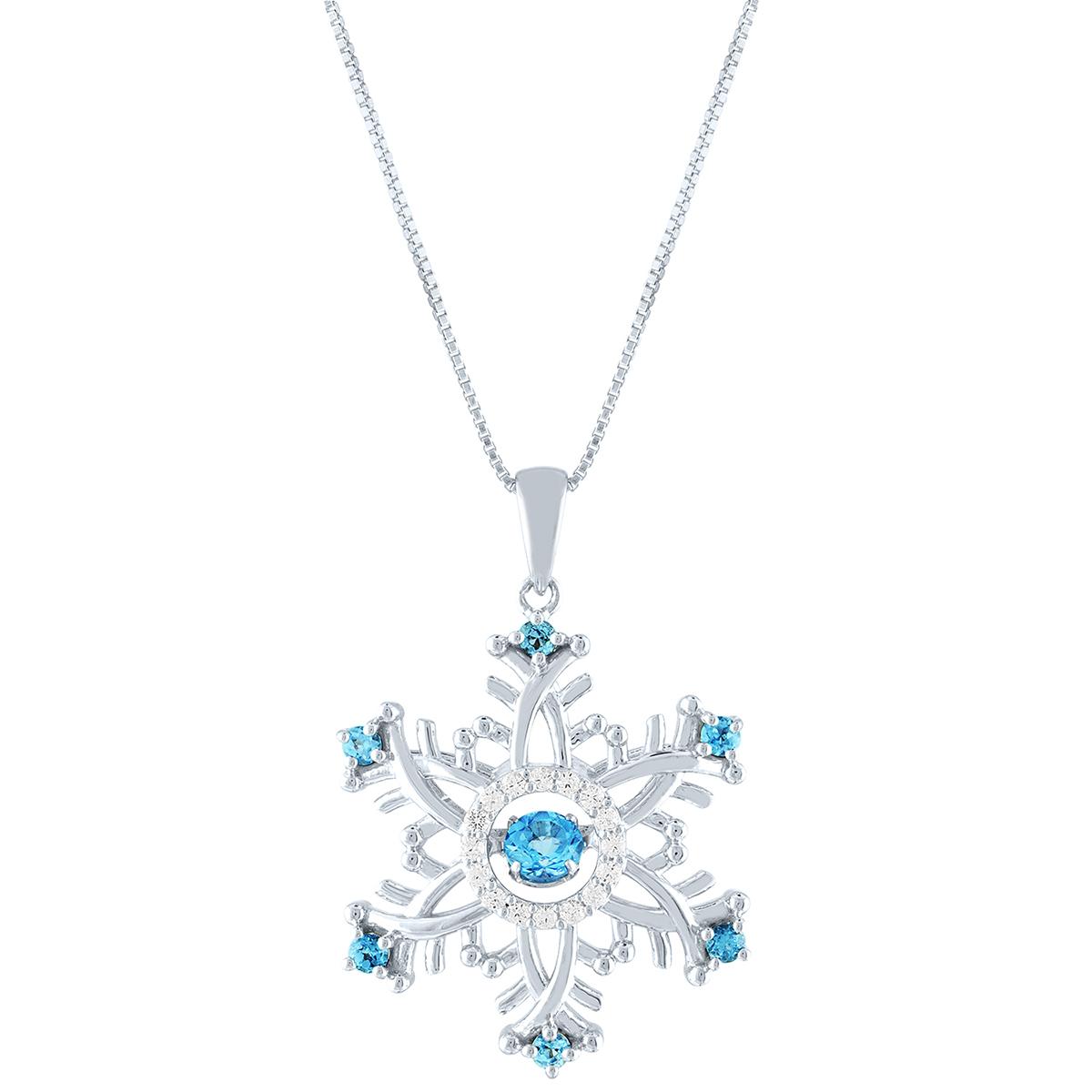 Gemstone Classics(tm) Sterling Silver Snowflake Pendant
