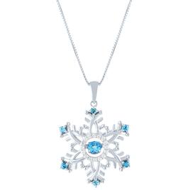 Gemstone Classics(tm) Sterling Silver Snowflake Pendant