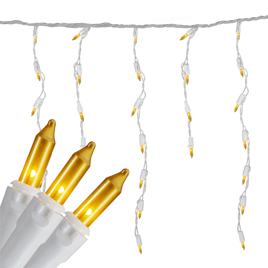 Northlight 3.5ft. 100ct Opaque Gold Mini Icicle Christmas Lights