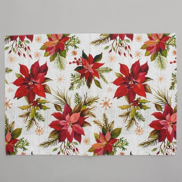 Poinsettia Christmas Placemat