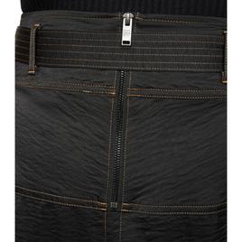 Womens DKNY Tie Waist Contrast Stitch Midi Skirt