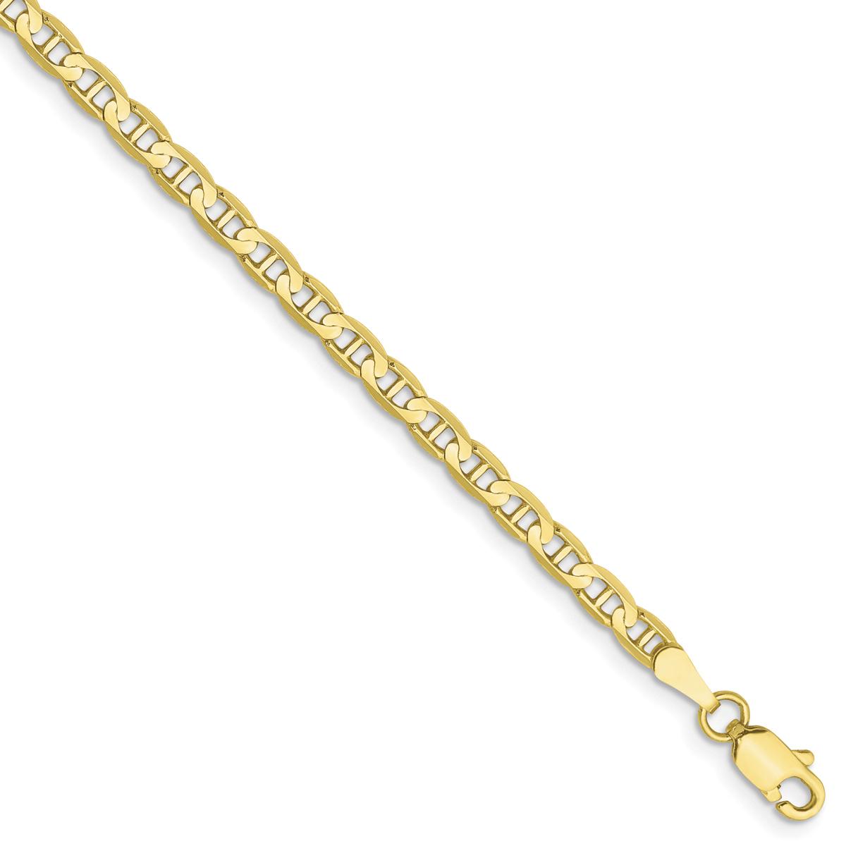 Unisex Diamond Classics™ 10kt. 3mm Concave Anchor Chain Necklace