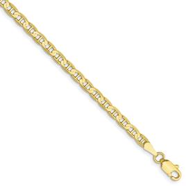 Unisex Diamond Classics™ 10kt. 3mm Concave Anchor Chain Necklace