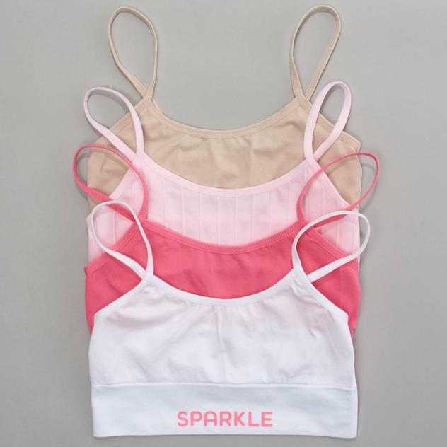 Girls Sweet Princess 4pk. Seamless Bralette - Cherry Blossom