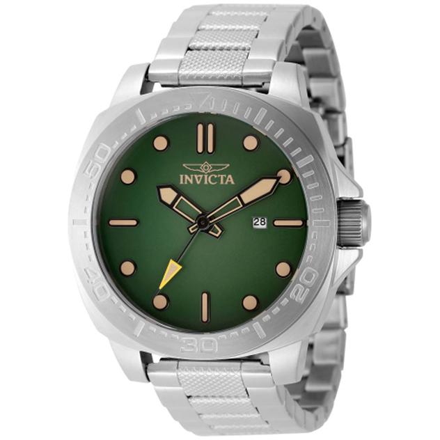 Mens Invicta Speedway Green Dial Quartz Watch - 49100