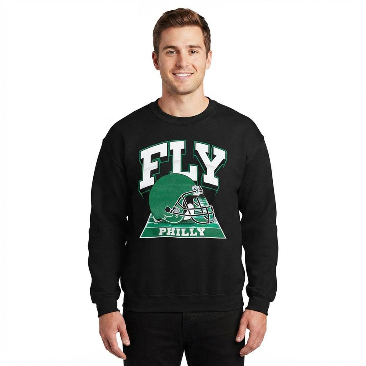 Mens Tailgate Philadelphia Football Fly Field Crew Sweatshirt