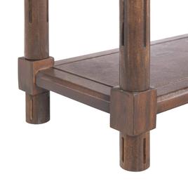 New Ridge Home Goods Harrison Side End Tables w/ Shelf - Chestnut