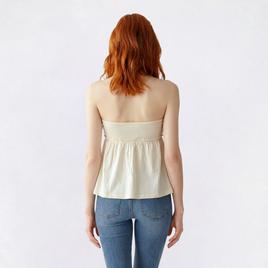 Juniors Derek Heart Button Front Babydoll Tube Top