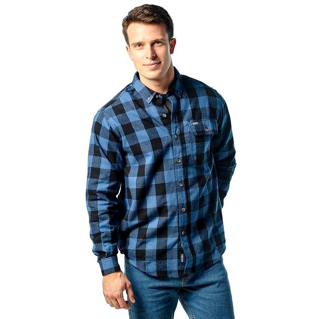 Mens Smith's Long Sleeve Buffalo Plaid Flannel Shirt