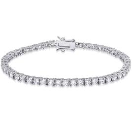 Gianni Argento Lab Grown White Sapphire Round Tennis Bracelet