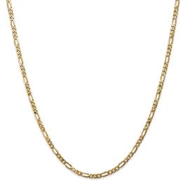 Unisex Gold Classics(tm) 3.0mm. 14k Gold Flat Figaro Chain Necklace