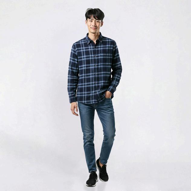Young Mens Architect® Jean Co. Flannel Shirt - Royal