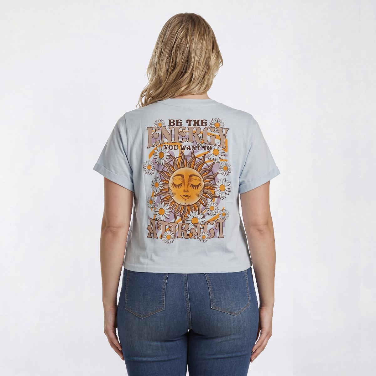 Juniors Plus Attitude Not Included Roll Cuff Crop Top