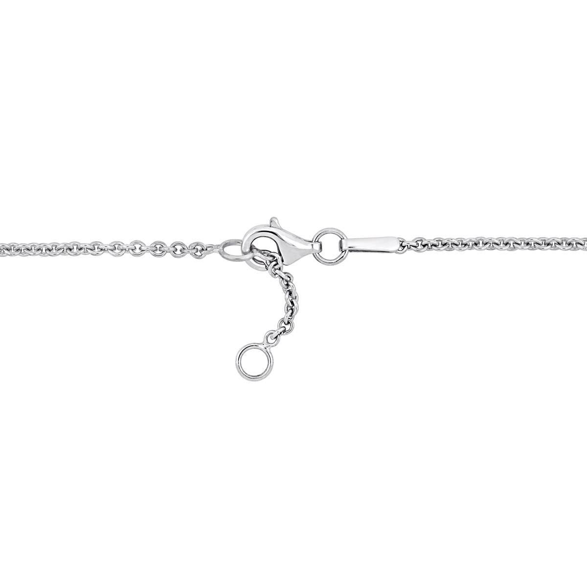 Sophia B Sterling Silver Heart & Key Charm Mother''s Day Necklace