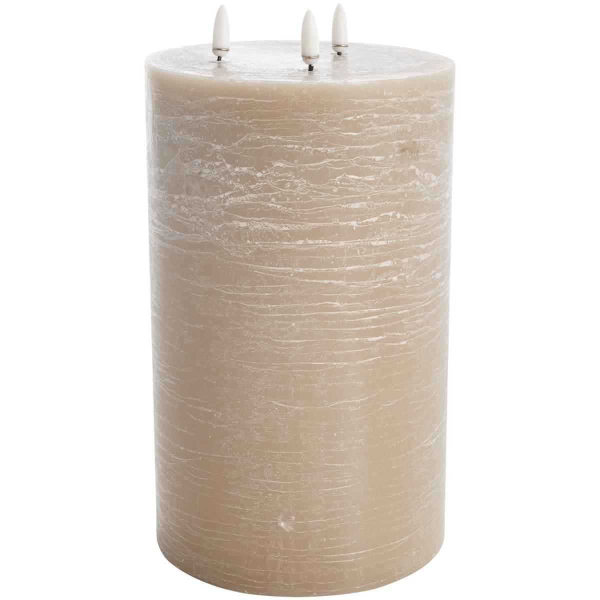 One Touch 3 Wick 10in LED Pillar Candle