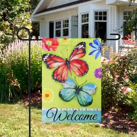 Northlight Seasonal Welcome Butterflies Garden Flag