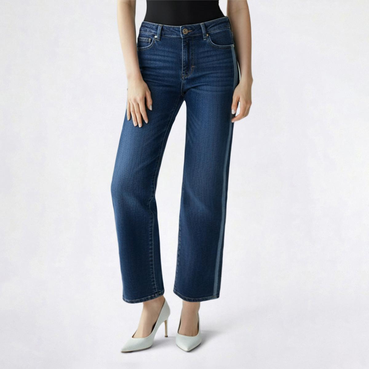 Juniors Madden Girl Ultra 90''s Straight Leg Jeans with Stripes