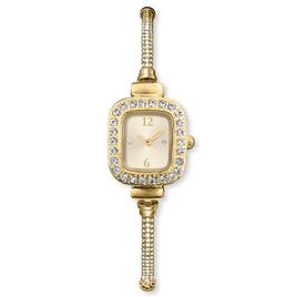 Womens Shiny Gold Metal Bracelet Analog Watch - 15062G-07-A27