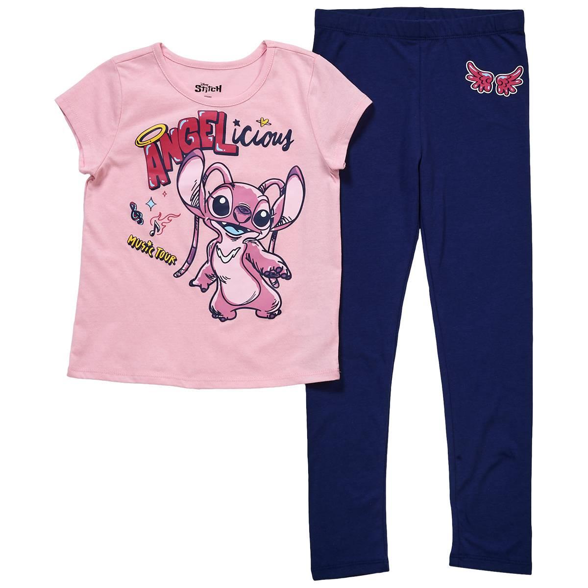 Girls (4-6x) Disney Short Sleeve Angelicious Tee & Leggings Set