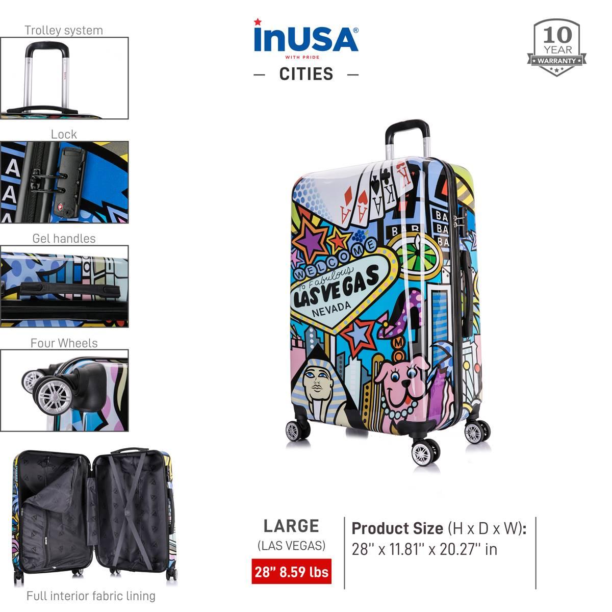 InUSA Las Vegas Lightweight Hardside 28in. Spinner
