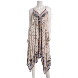 Juniors Angie Floral Scarf Hanky Hem Midi Slip Dress