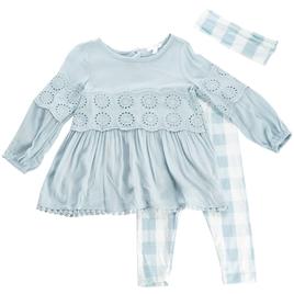 Toddler Girl Tahari Woven Top & Plaid Leggings Set