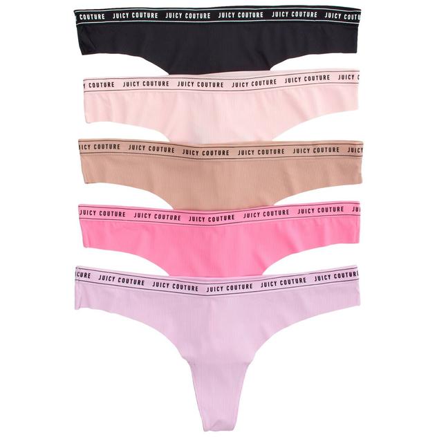 Juniors Juicy Couture 5pk. Laser Rib Thong Panties - JC1625-5PKP